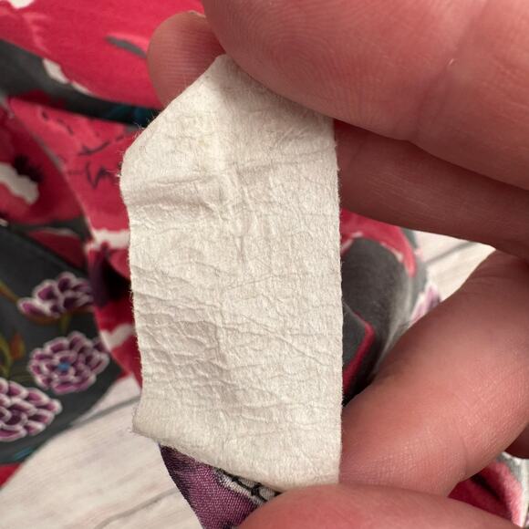 By Together Floral Open Front Kimono Top Womens Medium Gray Red Purple - Picture 8 of 10